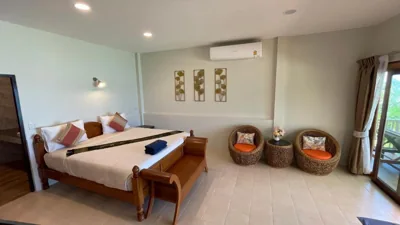Queen-rum med havsutsikt — Paradise Pearl Bungalows
